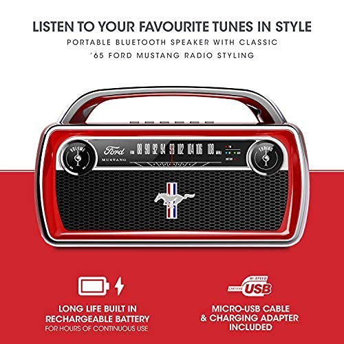 Ion Mustang Stereo Wireless Stereo Speaker with Classic Car